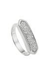 Monica Vinader Baja Diamond Ring In Silver/ Diamond