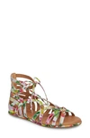 Gentle Souls By Kenneth Cole 'break My Heart 3' Cage Sandal In Palm Multi Leather