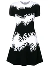 VALENTINO VALENTINO WAVE LOGO MINI DRESS - BLACK,QB2KD07044312977337