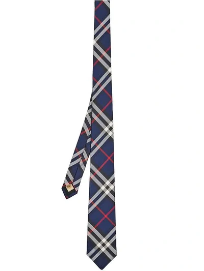 Burberry Modern Cut Vintage Check Tie In Blue