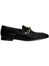 BURBERRY LINK DETAIL PATENT LEATHER LOAFERS,407564012963897