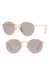 Ray Ban Ray-ban Unisex Evolve Polarized Round Sunglasses, 53mm In Grey