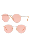 RAY BAN 53MM EVOLVE PHOTOCHROMIC ROUND SUNGLASSES - PINK,RB344753-P