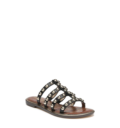 Sam Edelman Glen Studded Leather Slides In Black