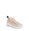 Nike Air More Money Pink Leather Sneakers In Particle Beige/ White