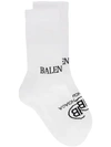 BALENCIAGA Double Logo Socks,500811372B412545323