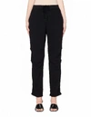 James Perse Cotton Tapered Trousers In Black