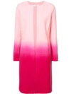 OSCAR DE LA RENTA OSCAR DE LA RENTA OMBRÉ SLIM-FIT COLLARLESS COAT - PINK,18PE804DSWBMO12772791