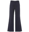 SEE BY CHLOÉ FLARED COTTON-BLEND PANTS,P00335353