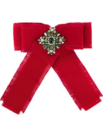 Gucci Grosgrain Bow Brooch In Undefined