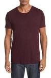 Atm Anthony Thomas Melillo Slub Jersey Crewneck T-shirt In Merlot