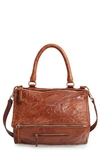 GIVENCHY 'MEDIUM PEPE PANDORA' LEATHER SATCHEL - BROWN,BB05250004