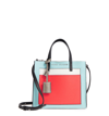 Marc Jacobs The Grind Color Block Leather Tote In Baby Blue Multi