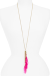 AREA STARS KAYLA FEATHER NECKLACE,N2001T
