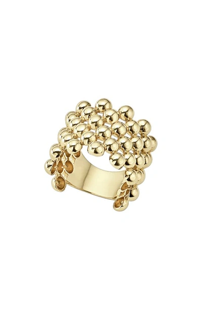 LAGOS LAGOS CAVIAR GOLD WIDE BAND RING,03-10195-7