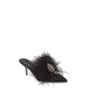 TORY BURCH ELODIE EMBELLISHED FEATHER MULE,47464