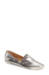 Frye 'melanie' Slip-on In Pewter Metallic Leather