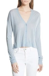 Theory Hanelee Featherweight Cashmere Cardigan In Blue Bell
