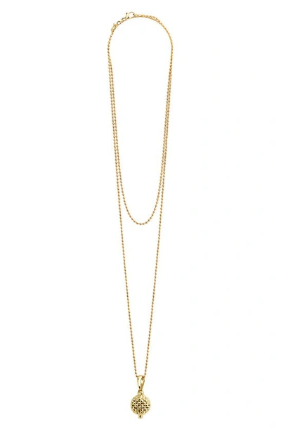 Lagos Caviar Gold Collection 18k Gold Ball Pendant Necklace, 30