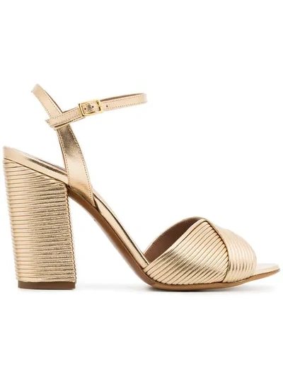 Tabitha Simmons Metallic Gold Kali Champagne 100 Leather Sandals