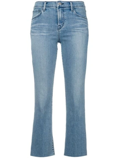 J Brand Selena Cropped Jeans In Blue