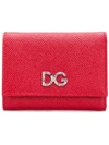 DOLCE & GABBANA DIAMANTE DG LOGO PEBBLED LEATHER WALLET,BI0770AU77112980675