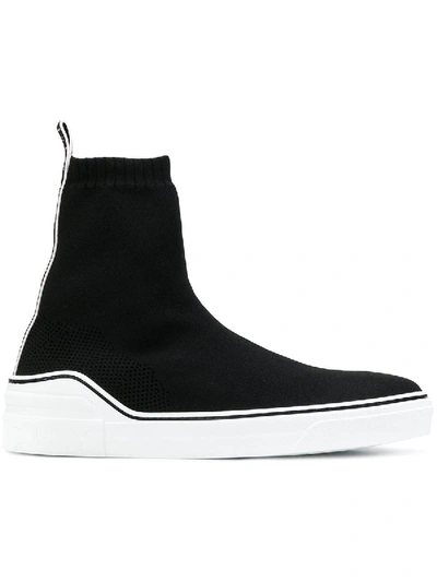 Givenchy George V High Sneakers In Black