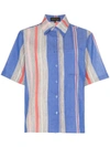 A PEACE TREATY TAROUBA STRIPE PRINT COTTON SILK-BLEND SHIRT,APTBD933B12966574