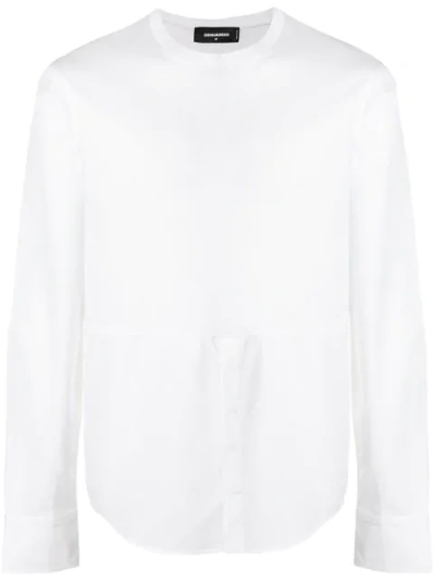 Dsquared2 Hybrid Shirt Top In White