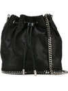 Stella Mccartney Falabella Shaggy Deer Bucket Bag In Black