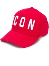 Dsquared2 Icon Embroidered-logo Baseball Cap In Red