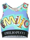 EMILIO PUCCI ABSTRACT PRINT CROP TOP,82WM308279412960765