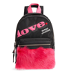 MARC JACOBS LOVE MEDIUM TREK NYLON & GENUINE SHEARLING BACKPACK - BLACK,M0014036