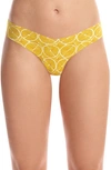 Commando Print Microfiber Thong In Lemonade