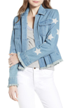 CUPCAKES AND CASHMERE AFFLECK EMBROIDERED STAR DENIM JACKET,CI202534