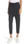 Nili Lotan Paris Cropped Cotton-blend Twill Pants In Dark Navy