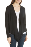 EILEEN FISHER ANGLE FRONT SILK BLEND CARDIGAN,S8FSG-K4472M