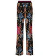 ETRO PAISLEY WOOL CRÊPE WIDE-LEG trousers,P00333932