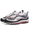 Nike Air Max 98 Leather And Mesh Sneakers In White