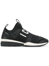 Dsquared2 Men's Icon Neoprene & Leather Trainer Sneakers, Black In Black