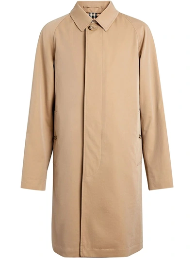 Burberry Camden Single-breasted Coat In Brown