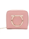 FERRAGAMO SALVATORE FERRAGAMO GANCIO ZIP-AROUND WALLET - PINK,69341512985881