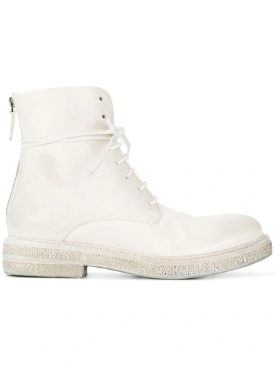 Marsèll White Parrucca Boots In 110 White