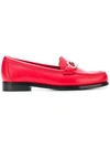 Ferragamo Gancini Loafers In Red