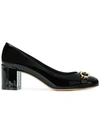 Ferragamo Women's Garda Patent Leather Pumps In Black