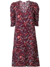 SEE BY CHLOÉ floral print ruched sleeves dress,S18ARO1402912987420