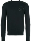 PHILIPP PLEIN CHEST LOGO JUMPER,MKO0021PKN002N12988661