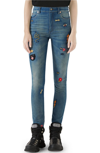 GUCCI PATCH EMBELLISHED SKINNY JEANS,528015XD915