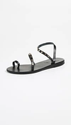 Ancient Greek Sandals Apli Eleftheria Crystal-embellished Leather Sandals In Black