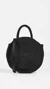 Clare V Alice Woven Sisal Straw Bag In Black